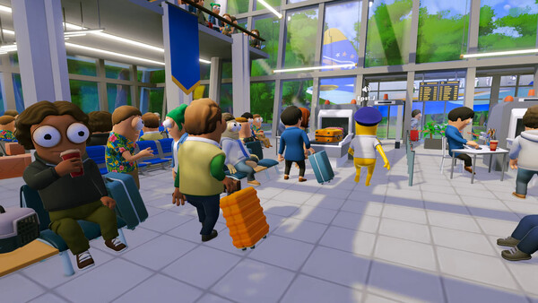 Crowded airport terminal in Dear Passengers